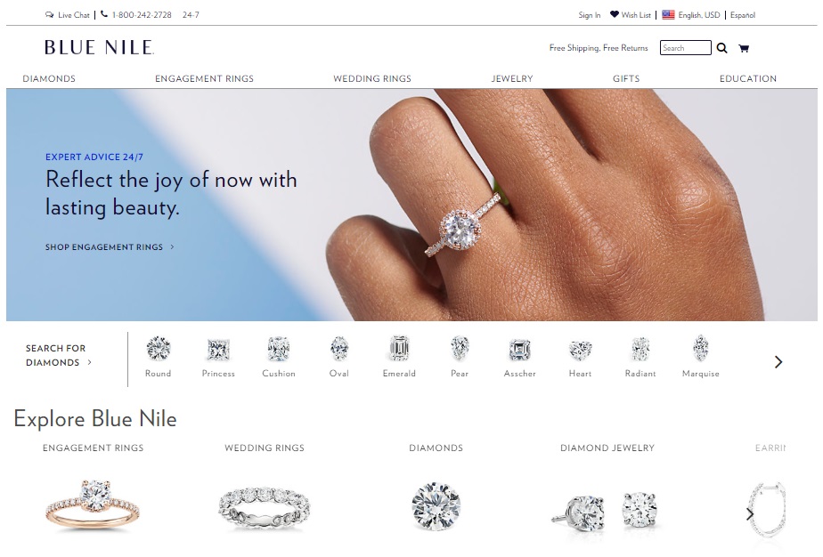 bluenile retailer for 12 thousand dollars ring
