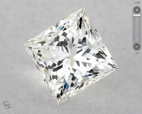 gia certified two carat princess shape diamond loose