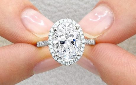 beautiful 3 carat oval engagement ring with halo brilliant earth