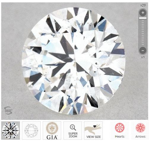 examining a loose gia certified slightly included 1 diamond