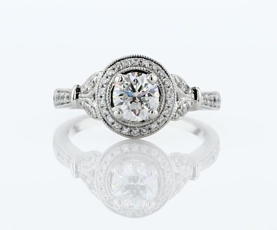 vintage style diamond engagement ring for proposal corona virus