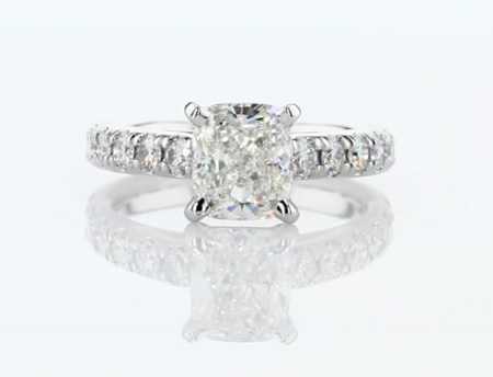 riviera cathedral radiant cut diamond engagement ring one forty carat size
