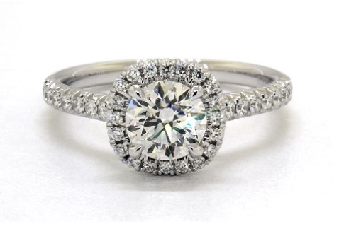round halo cut diamond engagement ring comparison