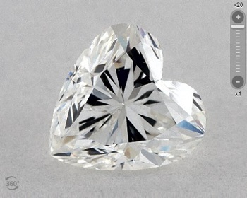 1 carat heart shapd loose gia certified diamond