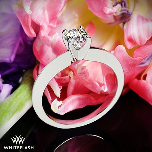 petite diamond engagement ring 4 prong white gold single mini