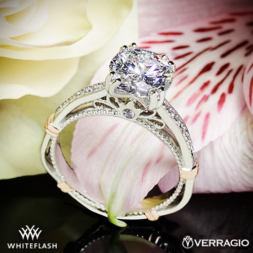 verragio designer ring style with rose gold band best design for details