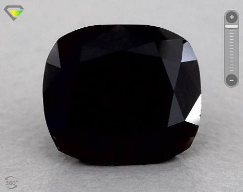 fine polish high luster black diamond radiant cut