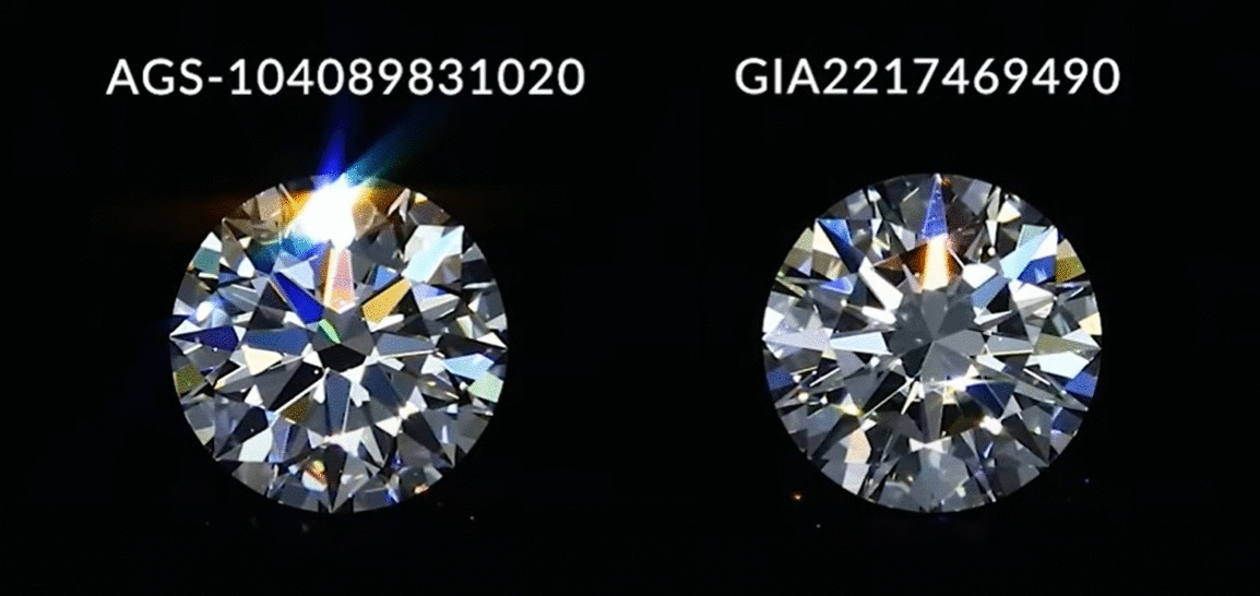diamond fire comparison good vs bad whiteflash