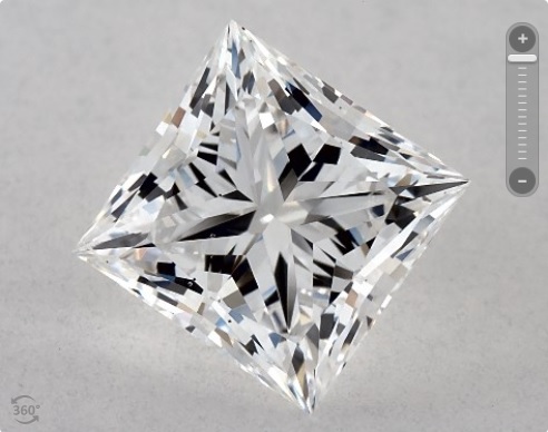 clarity princess cut diamond eyeclean