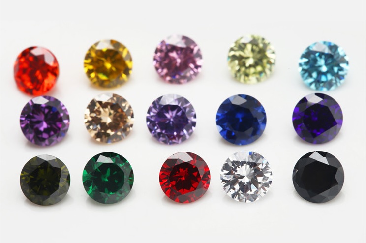 different colors of cubic zirconia stones chart available